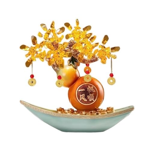 Kristallgeldbaum Tisch-Glücksbaum aus Kristall, sanfte Segeldekoration for das Büro zur Einweihung Kristalle Bonsai(Blue) von TCDHICY