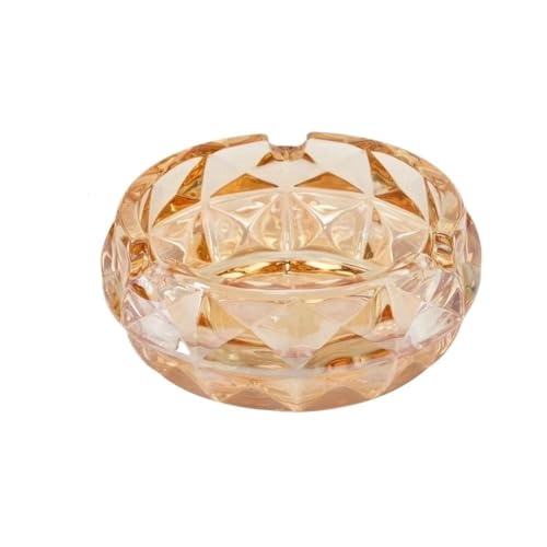 TCDHICY Aschenbecher Ashtray Made of Glass for Living Room Room Office Desktop Transparent Ashtray Desktop-Aschenbecher(Yellow,Groß) von TCDHICY