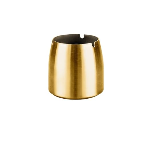 TCDHICY Aschenbecher Metal Ashtray Round Stainless Steel for Hotel Office Room Desktop Decoration Desktop-Aschenbecher(Mittel) von TCDHICY