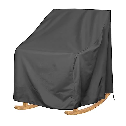 TCHAU Abdeckung Für Terrassen Schaukelstühle, Staubschutz Für Einzelne Schaukelstühle Im Freien Mit Kordelzug, Wasserdicht, 210D Oxford Schwarz 70x83x99cm von TCHAU