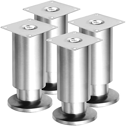 TCHOSUZ 15cm / 6 Zoll Metall Möbelfüße, 4er Set Moderne Verstellbare Konisch Möbelbeine Ersatz für DIY Projekt Couch Sofa Schrank Nachttisch TV-Ständer TCHOSUZ 15cm / 6 Zoll Metall Möbelfüße, 4er Set Moderne Verstellbare Konisch Möbelbeine Ersatz für DIY Projekt Couch Sofa Schrank Nachttisch TV-Ständer von TCHOSUZ