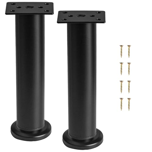 TCHOSUZ 2 x Möbelfüße Verstellbar, Möbelfüße Höhenverstellbar 8-12.5cm Sockelfüße Tischfüße Möbelbeine für Schrank Fernsehschrank Bett Sofa Nachttisch Lehrstuhl Badezimmerschrank - Schwarz TCHOSUZ 2 x Möbelfüße Verstellbar, Möbelfüße Höhenverstellbar 8-12.5cm Sockelfüße Tischfüße Möbelbeine für Schrank Fernsehschrank Bett Sofa Nachttisch Lehrstuhl Badezimmerschrank - Schwarz von TCHOSUZ