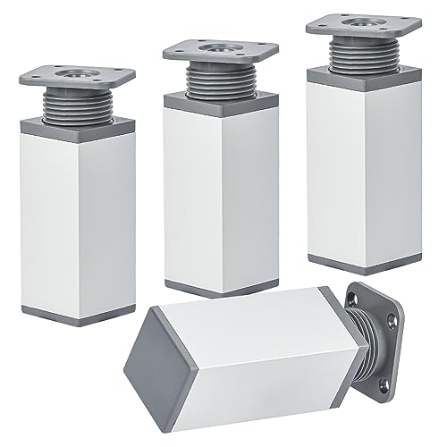 TCHOSUZ 20cm / 8 Zoll Metall Möbelfüße, 4er Set Aluminium Quadrat Verstellbar Silber Möbelbeine DIY Ersatz für Schreibtisch Schrank Kabinett Couch Ottomane Stühle Sofa TCHOSUZ 20cm / 8 Zoll Metall Möbelfüße, 4er Set Aluminium Quadrat Verstellbar Silber Möbelbeine DIY Ersatz für Schreibtisch Schrank Kabinett Couch Ottomane Stühle Sofa von TCHOSUZ