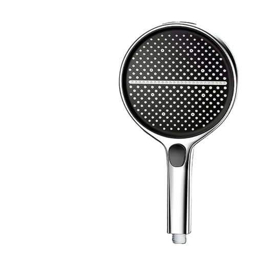 4 Modi Druckverstärkungs-Duschkopf, 15 cm, Großes Panel, Schwarz, Hochdruck, Große Durchfluss-Sprühdüse, Massagedusche, Badezimmerzubehör(Silver) von TCHWLGXS