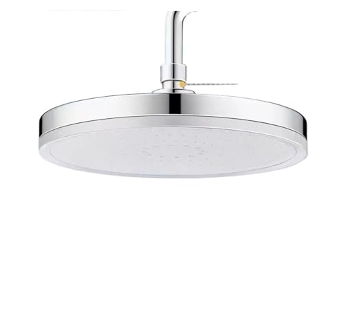 Neuer Supercharge-Regenduschkopf Mit 6 Modi Und Großem Durchfluss, 230 Mm, Rund, Hochdruck-Sprühkopf, Regenduschkopf, Badezimmerzubehör(Bkdp-Silver) von TCHWLGXS