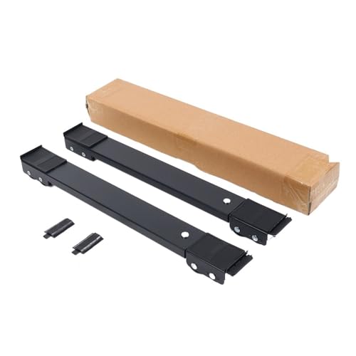 TCHWLGXS 2 STÜCKE 24 Rad Waschmaschine Basis Halter Bewegliche 360 ° Rotation Kühlschrank Universal Räder Verstellbare Möbel Moving Werkzeuge(Black) von TCHWLGXS