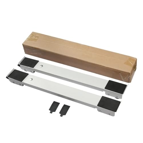 TCHWLGXS 2 STÜCKE 24 Rad Waschmaschine Basis Halter Bewegliche 360 ° Rotation Kühlschrank Universal Räder Verstellbare Möbel Moving Werkzeuge(White) von TCHWLGXS