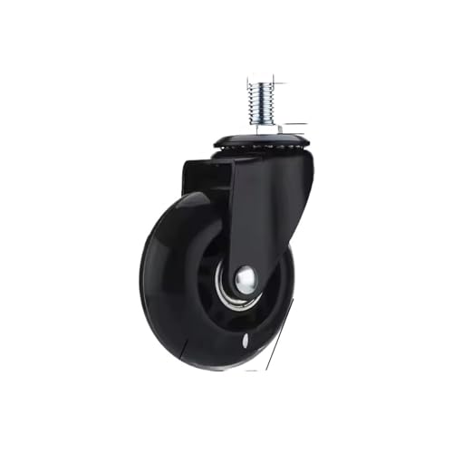 TCHWLGXS 5 Stück 2,5-Zoll-Leichtbau-PU-Rollen – M6/M8/M10-Universal-Schraubenräder for Heimwagen, Möbel, Heimwerkerprojekte, Reibungslose Mobilität(M10X15mm) von TCHWLGXS