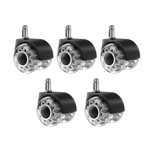 TCHWLGXS Bürostuhlrollen, 2 Zoll Hochleistungs-Ersatzräder for Hartholzböden Und Teppiche, Rollen Reibungslos, Universal 11 Mm von TCHWLGXS