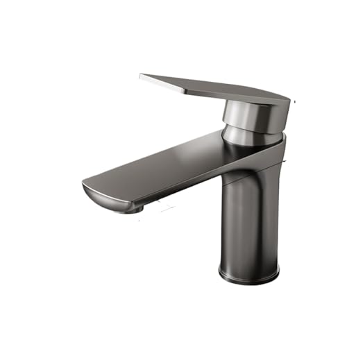 TCHWLGXS Gun Grau Edelstahl Wasserhahn Waschbecken Waschbecken Warmes Und Kaltes Wasser Home Badezimmer Küchenschrank Waschbecken Wasserhahn(Gun Gray B) von TCHWLGXS