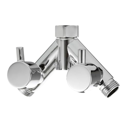 TCHWLGXS Kompatibel Mit Ciencia Messing-Doppelabsperrventil G1/2 T-Ventil 3-Wege-Duschumsteller Y-Ventil for Duschkopf Badewannenhahn 2 Griffe Ventil(Chrome Y-Valve) von TCHWLGXS