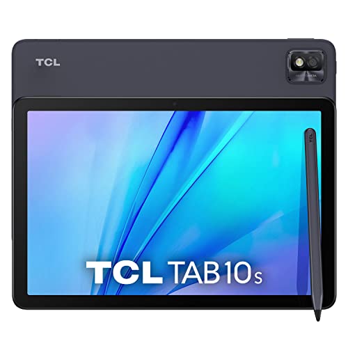 TCL TAB 10s 4G LTE Tablet (2021) inkl. passive Pen und Headset, 10.1 Zoll FHD-Display, Octa-Core Prozessor, 8000mAh Akku, 32 GB Speicher, 3 GB RAM, 8 MP Rückkamera / 5 MP Frontkamera, Android 10, Gray von TCL