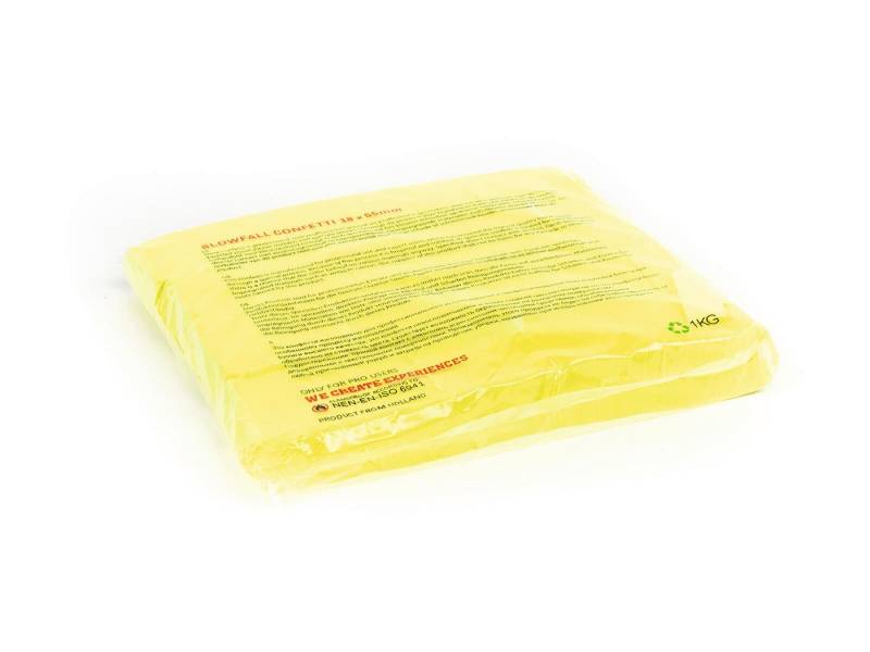 TCM Fx Discolicht TCM FX Slowfall Konfetti rechteckig 55x18mm, neongelb, UV-aktiv, 1kg von TCM Fx
