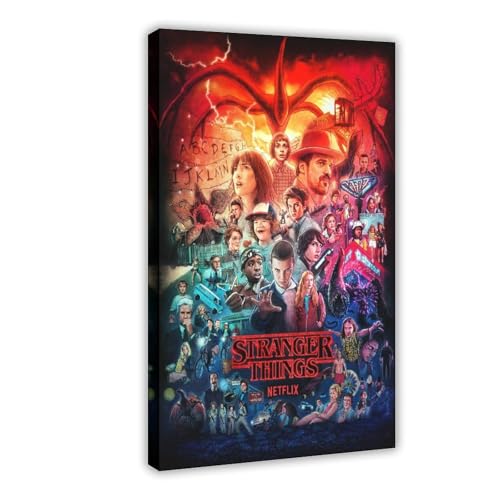 Poster der TV-Serie "Stranger Things", Leinwandposter, Wandkunst, Dekordruck, Bild, Gemälde für Wohnzimmer, Schlafzimmer, Dekoration, 40 x 60 cm, 2 Stück Poster der TV-Serie "Stranger Things", Leinwandposter, Wandkunst, Dekordruck, Bild, Gemälde für Wohnzimmer, Schlafzimmer, Dekoration, 40 x 60 cm, 2 Stück von TCMAHE