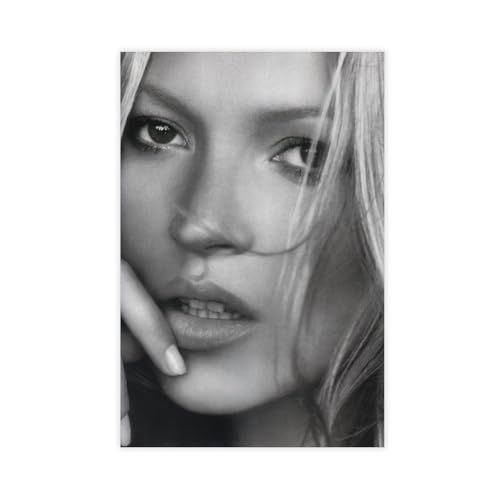 TCMAHE Poster "Super Model" Kate Moss (20) auf Leinwand, Wandkunst, Dekordruck, Bild Gemälde für Wohnzimmer, Schlafzimmer, Dekoration, 40 x 60 cm von TCMAHE