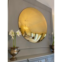 The Convex Mirror Company - Varenna 120 cm Verre Eglomise 6 Mm Glas 24 Ct Konvexer Wandspiegel von TCMCuk