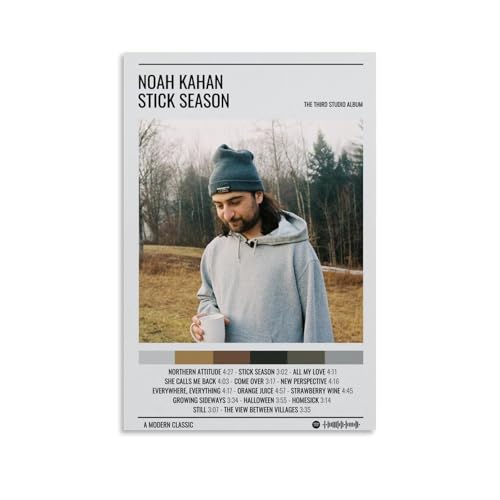 TCNDFZ Noah Kahan Stick SeasonArt Malerei Dekoration Klassische Leinwand Wandkunst Drucke Poster Dekoration Bild Wohnzimmer Wanddekoration Unframe-Stil50 x 75 cm von TCNDFZ