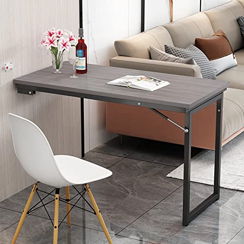 Klapptisch wandklapptisch küchentisch Space-Saving Folding Table for Wall Mounting, Wall Mounted Table, Einfach zu Falten und kann als Esstisch, Schreibtisch verwendet Werden (Color : Gray, Size : 1 von TCOYDS