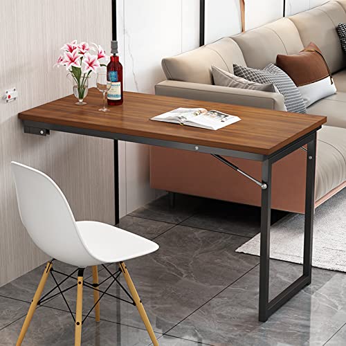 Klapptisch wandklapptisch küchentisch Space-Saving Folding Table for Wall Mounting, Wall Mounted Table, Einfach zu Falten und kann als Esstisch, Schreibtisch verwendet Werden (Color : Walnut, Size : von TCOYDS