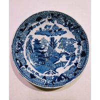 Ridgeway England Gravierte 1832 Semi China Blue Willow Beilagenschale 5 1/2 "In Durchmesser 1" Tief von TCRPillows