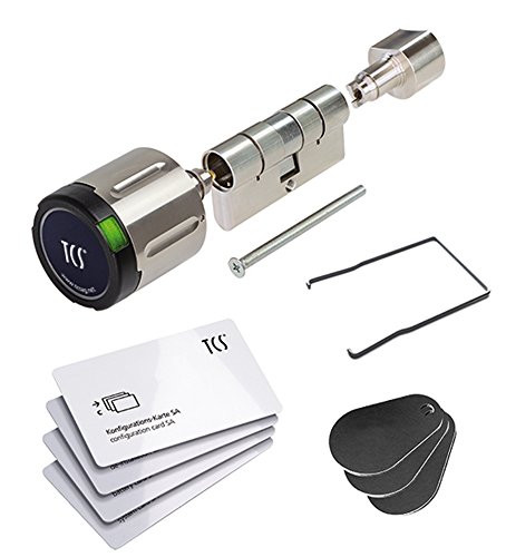 TCS 817-003-3050 Elektr. Knaufzylinder SA IP66 Set 30/50, Nickel von TCS