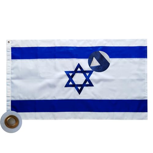 Israeli flag 90 * 150cm - Israel Flagge mit Eingestickte Sterne Messing-Ösen 210d Nylon-Material mit Genähten Streifen Premium Wetterfeste Flaggen für Draußen und Drinnen Israeli flag 90 * 150cm - Israel Flagge mit Eingestickte Sterne Messing-Ösen 210d Nylon-Material mit Genähten Streifen Premium Wetterfeste Flaggen für Draußen und Drinnen von TCTOHZNG