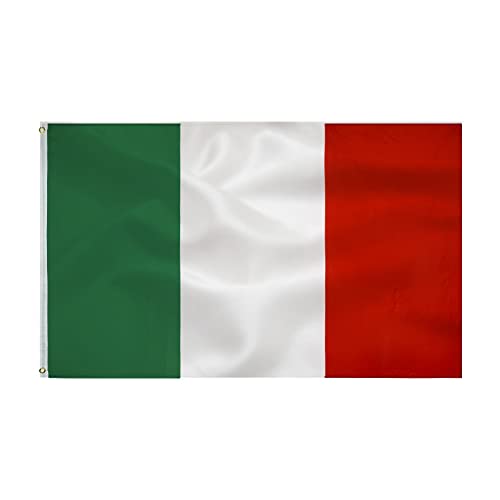 Italian Flag Bandiera italiana Italienische Flagge 90 x 150 cm- Italien Polyester Metall Ösen im Freien Flagge Italien Lebendige Farbe und geeignet für den Innen- und Außenbereich Italienische Flagge von TCTOHZNG