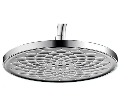 TCVCTNMZTX 10 Zoll Big Panel Supercharge Top Duschkopf Silber 5 Modi Großer Durchfluss Wasserfall Badezimmer Handbrause Duschkopf(Silver-c top shower) von TCVCTNMZTX
