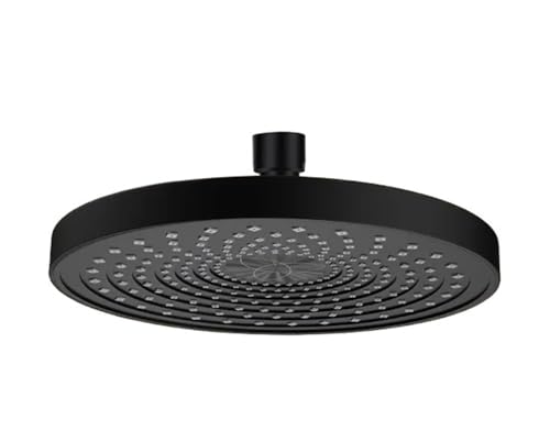 TCVCTNMZTX 10 Zoll Big Panel Supercharge Top Duschkopf Silber 5 Modi Hochdruck Großer Durchfluss Wasserfall Badezimmer Handbrause Duschkopf(Black-d Top Shower) von TCVCTNMZTX