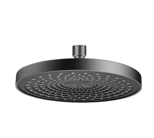 TCVCTNMZTX 10 Zoll Big Panel Supercharge Top Duschkopf Silber 5 Modi Hochdruck Großer Durchfluss Wasserfall Badezimmer Handbrause Duschkopf(Grey-d Top Shower) von TCVCTNMZTX