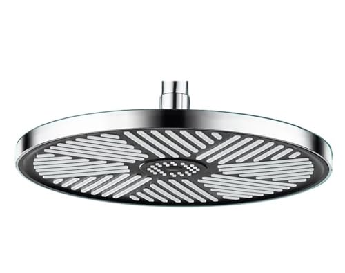 TCVCTNMZTX 10 Zoll Big Panel Supercharge Top Duschkopf Silber 5 Modi Hochdruck Großer Durchfluss Wasserfall Badezimmer Handbrause Duschkopf(Silver Top Shower) von TCVCTNMZTX