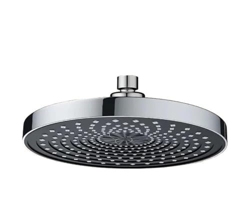 TCVCTNMZTX 10 Zoll Big Panel Supercharge Top Duschkopf Silber 5 Modi Hochdruck Großer Durchfluss Wasserfall Badezimmer Handbrause Duschkopf(Silver-d Top Shower) von TCVCTNMZTX