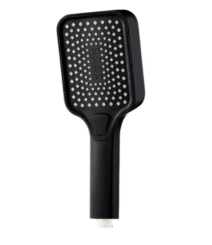 TCVCTNMZTX 13 Zoll großes Panel, großer Durchfluss, an der Decke montierter Supercharge-Duschkopf, 3 Modi, Hochdruck-Regenduschkopf for das Badezimmer Duschkopf(Black hand shower) von TCVCTNMZTX