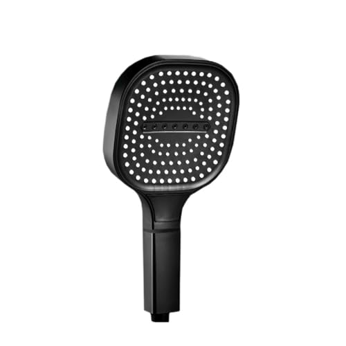 TCVCTNMZTX 13CM Big Panel Duschkopf for Filter 3 Modi Großer Durchfluss Spray Regendüse Quadratischer Badezimmer Duschkopf(Black 1pc) von TCVCTNMZTX