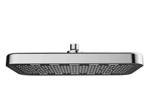 TCVCTNMZTX 14 Zoll Ultra Big Panel Großer Durchfluss Supercharge Deckenmontierter Duschkopfsatz 3 Modi Duschhahn Zubehör Duschkopf(Silver Top shower) von TCVCTNMZTX