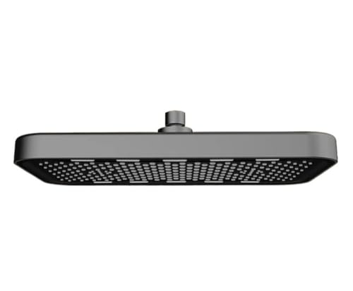TCVCTNMZTX 14 Zoll großer Panel-Supercharge-Decken-Duschkopf, 3 Modi, Durchfluss, Massage-Regendusche, Wasserhahn, Badezimmerzubehör Duschkopf(Grey top shower) von TCVCTNMZTX