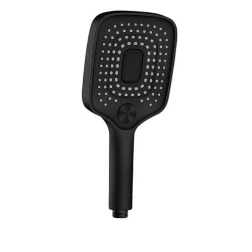 TCVCTNMZTX 14 Zoll großes Panel, großer Durchfluss, an der Decke montiert, Supercharge-Duschkopf-Set, 3 Modi, ABS-Regendusche fürs Badezimmer Duschkopf(Black hand shower) von TCVCTNMZTX