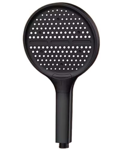 TCVCTNMZTX 150 mm großer Hochdruck-Duschkopf for großem Panel, einstellbar, 3 Einstellungen, Sprühdüsen, ABS-Handbrause, Wasserhahn, Badezimmerzubehör Duschkopf(Black shower) von TCVCTNMZTX