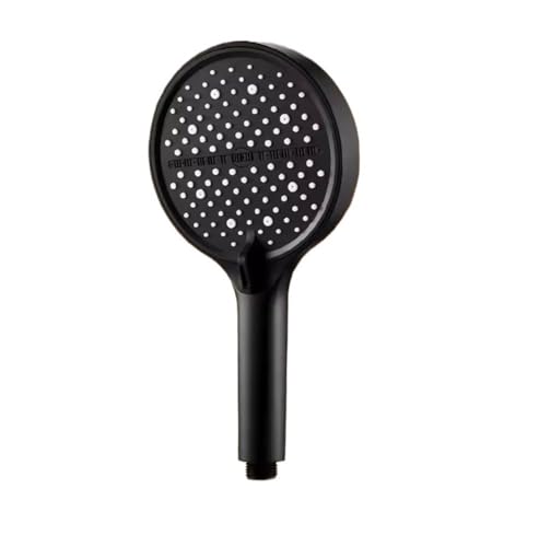 TCVCTNMZTX 15CM Duschkopf for hartes Wasser Dusche 7 Modi Einstellbare Spray for Massage Badezimmer Zubehör Duschkopf(Black shower) von TCVCTNMZTX