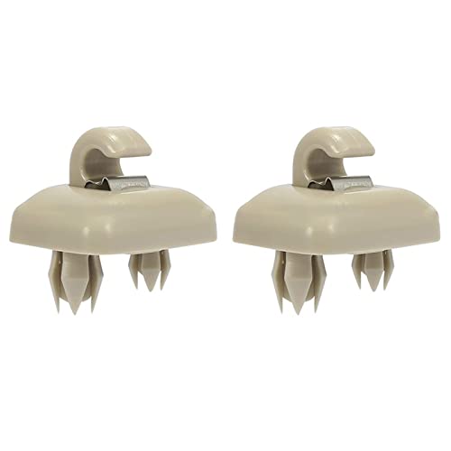 TCVCTNMZTX 2 Stück Sonnenblenden-Clip-Hakenclips passend for Audi A1 A3 A4 A5 A7 B6 B7 B8 Q3 Q5 S3 S4 S5 TT Allroad 8U0857562A Halter Haken Halterung Aufhänger Auto-Sonnenblenden(Beige) von TCVCTNMZTX