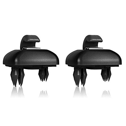 TCVCTNMZTX 2 Stück Sonnenblenden-Clip-Hakenclips passend for Audi A1 A3 A4 A5 A7 B6 B7 B8 Q3 Q5 S3 S4 S5 TT Allroad 8U0857562A Halter Haken Halterung Aufhänger Auto-Sonnenblenden(schwarz) von TCVCTNMZTX