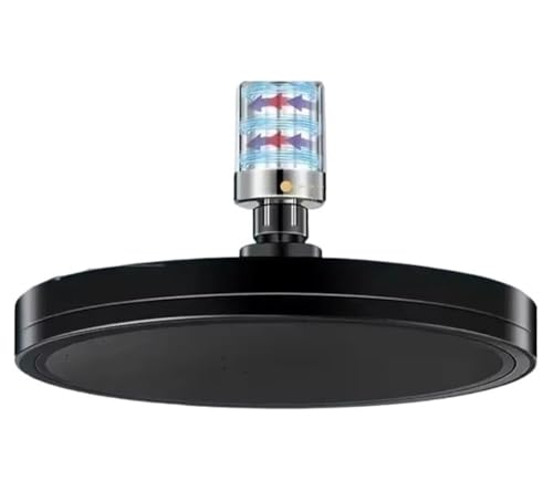 TCVCTNMZTX 230 mm Sechsgang-Einstellbarer Überkopfbrausekopf Hochdruck-Sprühkopf Booster Regenduschkopf Badezimmerzubehör Duschkopf(Black and filter) von TCVCTNMZTX