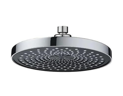 TCVCTNMZTX 25 cm großer Durchfluss, Hochdruck-Deckenduschkopf, 5 Modi, große Sprühdüse, Regendusche, Supercharge-Badezimmerdusche Duschkopf(Silver D) von TCVCTNMZTX