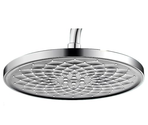 TCVCTNMZTX 25 cm großes Panel, großer Durchfluss, Hochdruck-Deckenduschkopf, 5 Modi, Regenaufladung, Badezimmer-Duschkopf-Zubehör Duschkopf(Silver B) von TCVCTNMZTX