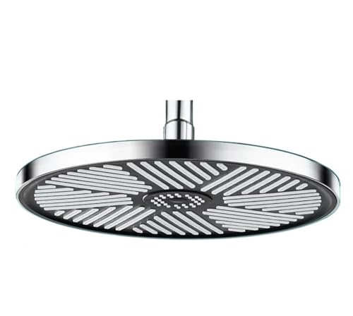 TCVCTNMZTX 25 cm großes Panel, großer Durchfluss, Hochdruck-Deckenduschkopf, 5 Modi, Regenaufladung, Badezimmer-Duschkopf-Zubehör Duschkopf(Silver C) von TCVCTNMZTX