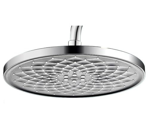 TCVCTNMZTX 25 cm großes Panel, großer Durchfluss, an der Decke montierter Duschkopf, 5 Modi, Regenfall, Supercharge, Badezimmer-Duschkopf-Zubehör Duschkopf(Silver B) von TCVCTNMZTX