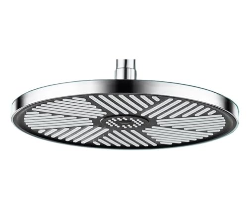 TCVCTNMZTX 25 cm großes Panel, großer Durchfluss, an der Decke montierter Duschkopf, 5 Modi, Regenfall, Supercharge, Badezimmer-Duschkopf-Zubehör Duschkopf(Silver C) von TCVCTNMZTX