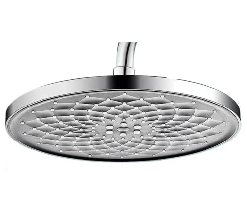 TCVCTNMZTX 25CM Großer Durchfluss Deckenmontierter Duschkopf 5 Modi Großes Panel Sprühdüse Regen Supercharge Dusche Duschkopf(Silver-c top shower) von TCVCTNMZTX