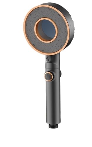 TCVCTNMZTX 3 Modi Einstellbarer Duschkopf Hochdruck-Duschköpfe One Key Stop Wasser Handbrause Badezimmerzubehör Duschkopf(Grey shower) von TCVCTNMZTX