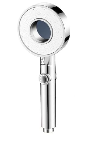 TCVCTNMZTX 3 Modi Einstellbarer Duschkopf Hochdruck-Duschköpfe One Key Stop Wasser Handbrause Badezimmerzubehör Duschkopf(Silver Shower) von TCVCTNMZTX